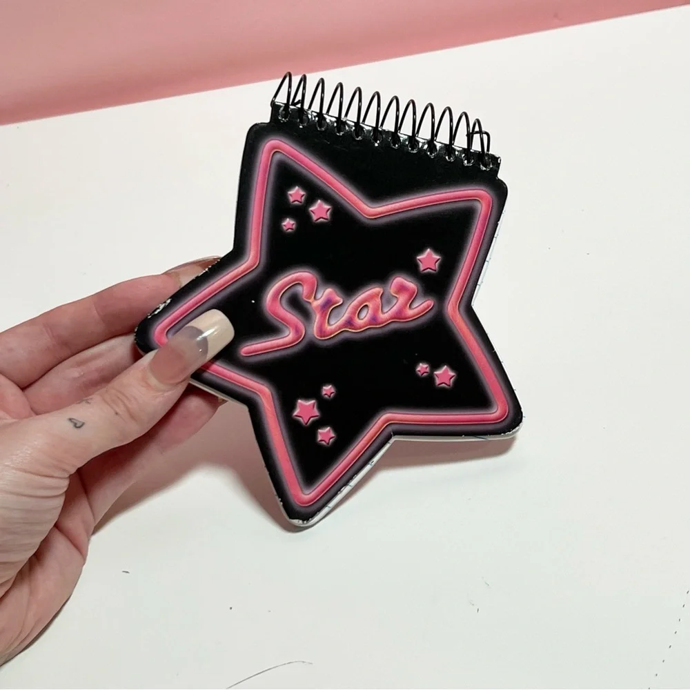 Vintage Y2K 2000s mcbling star notebook